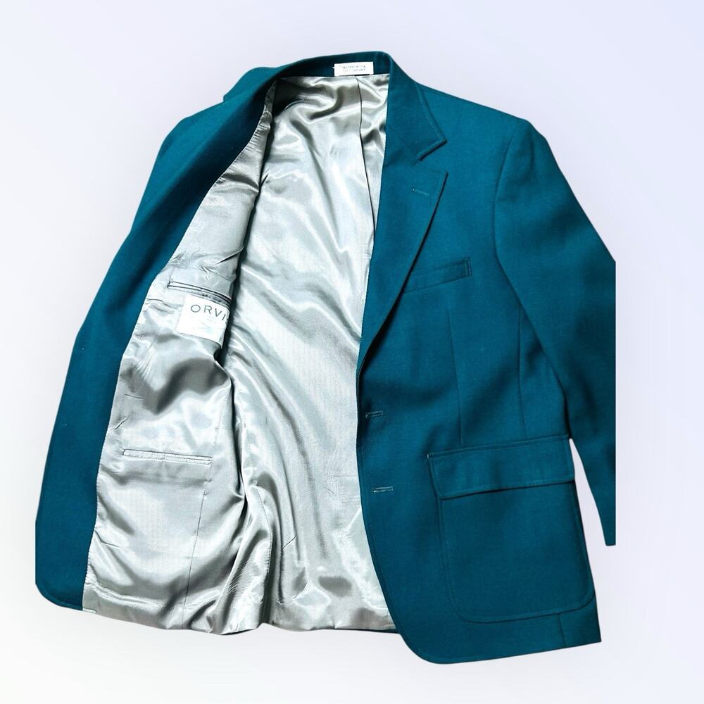 Orvis Green Blazer Vintage 38S Masters Jacket Brass 2 Buttons Fly Fishing Wool - Picture 2 of 10